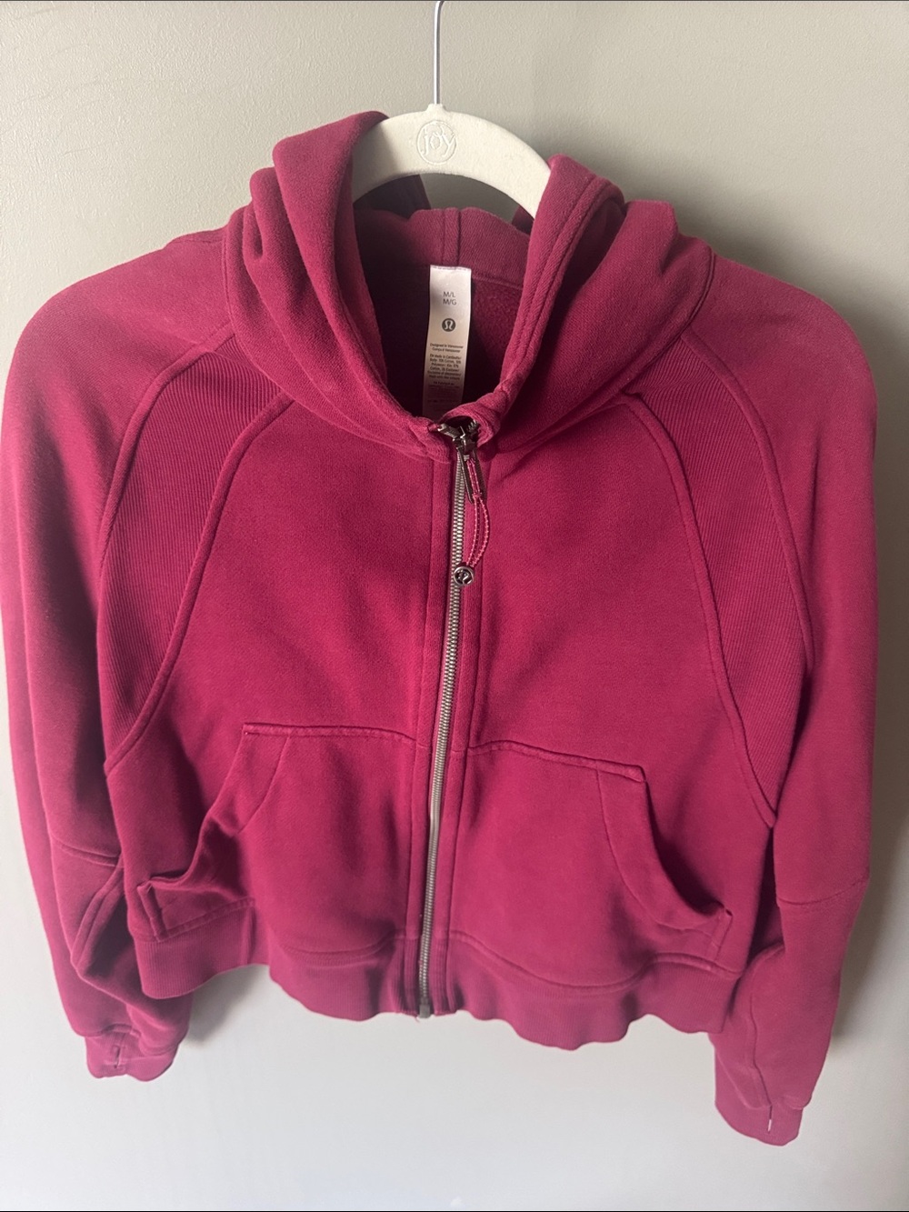 Lulu Lemon Zip-Up Hoodie in Deep Berry